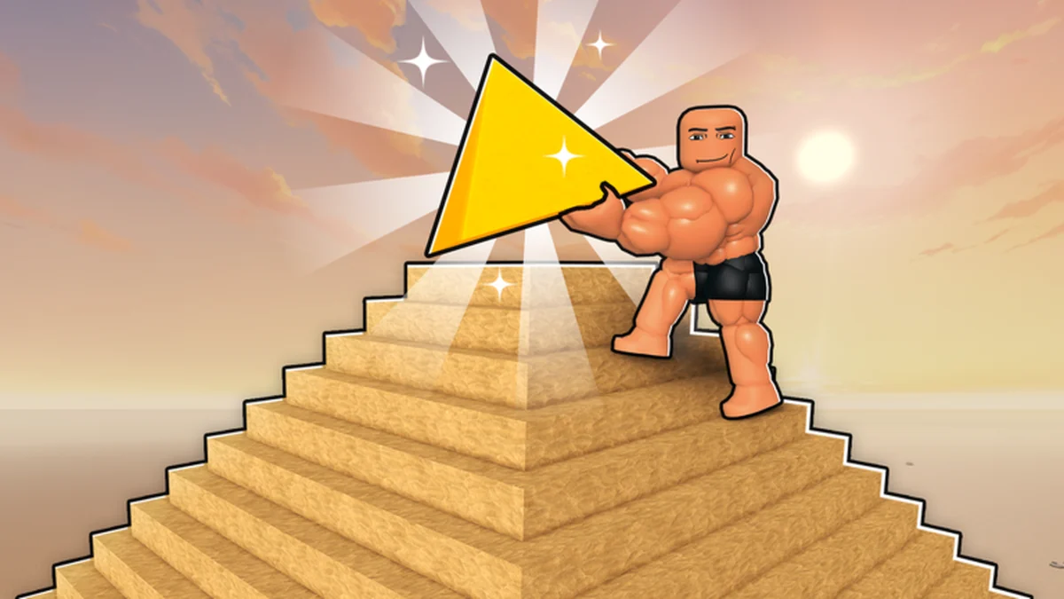 Official Build the Pyramid! artwork behind the blocks call to action